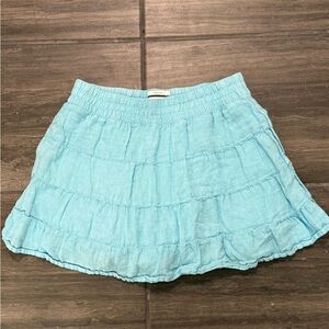 House of Harlow 1960 Sky Blue Linen Skort